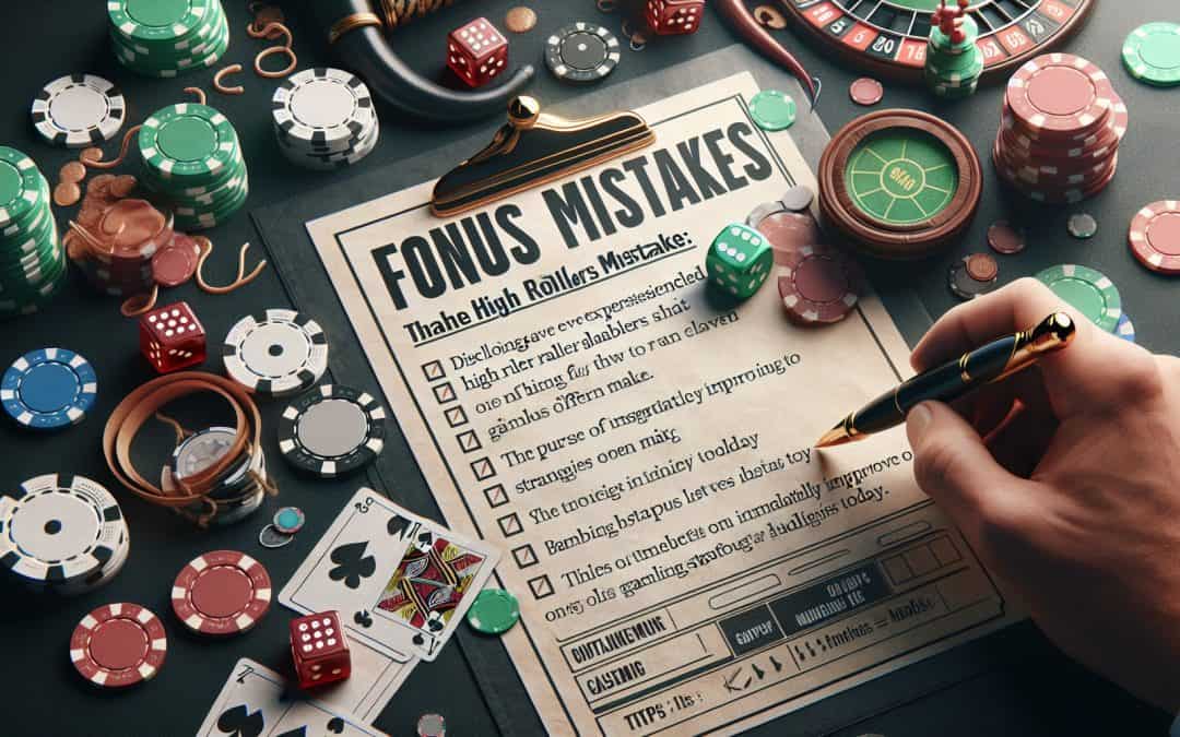 Pet bonus napak ki jih delajo tudi izkušeni high rollerji